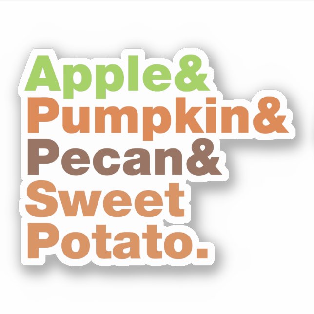 Pegatina Festividades ~ Navidades de Acción de Gracias de N (Anverso)