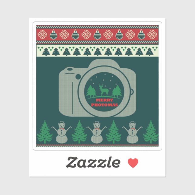 Pegatina Festividades Navidades de fotografía (Hoja)