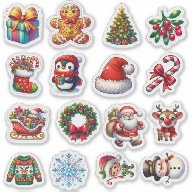 Pegatina Festividades Navidades feriado alegría y diversión (Anverso)