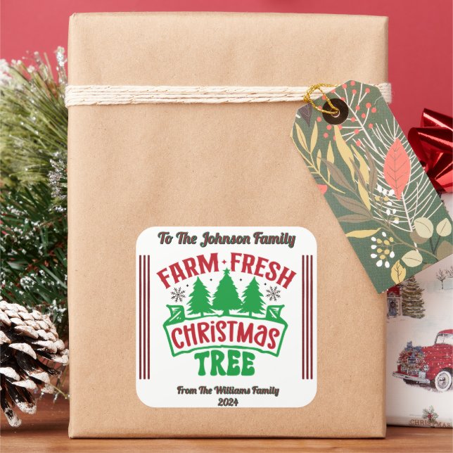 Pegatina festivo para regalos de vacaciones (Vacaciones)