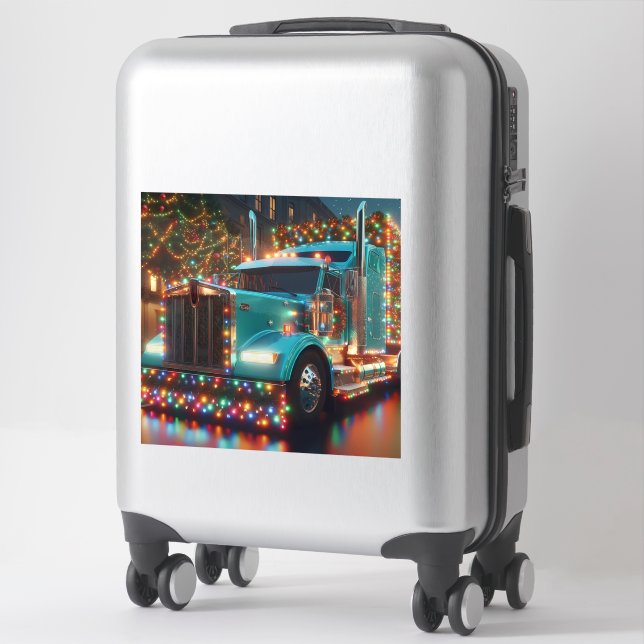 Pegatina  Festlicher Weihnachts-LKW mit Lichtern (Maleta)