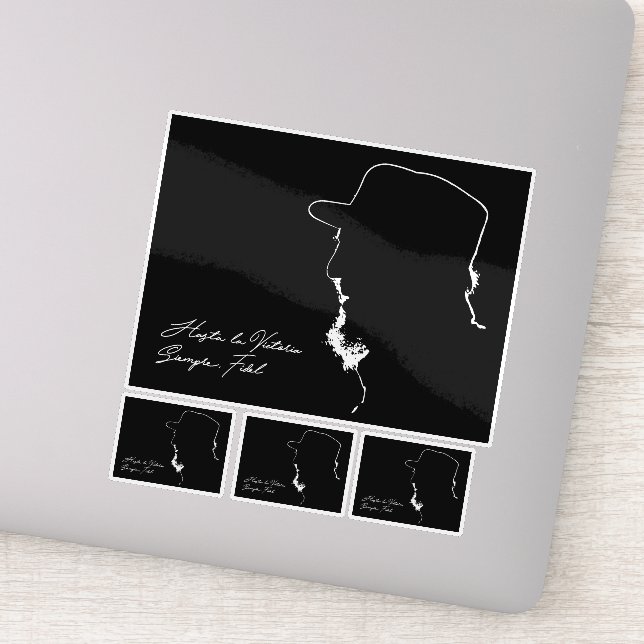 Pegatina Fidel Castro, Presidente, Revolución, Cuba, La Hab (Detalle)