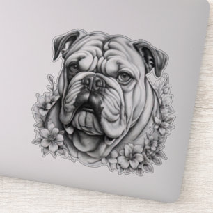 Pegatina Fierce Bulldog perfecto para los amantes del perro