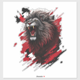 Pegatina Fierce, el león negro
