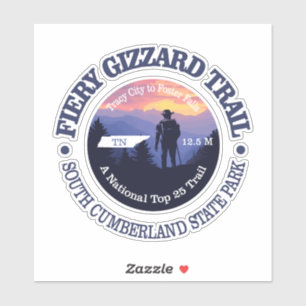 Pegatina Fiery Gizzard Trail (rd2)