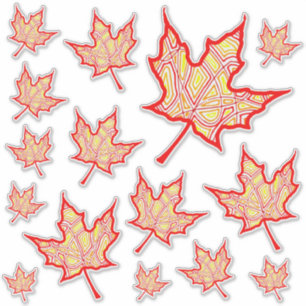 Pegatina Fiery Leaves