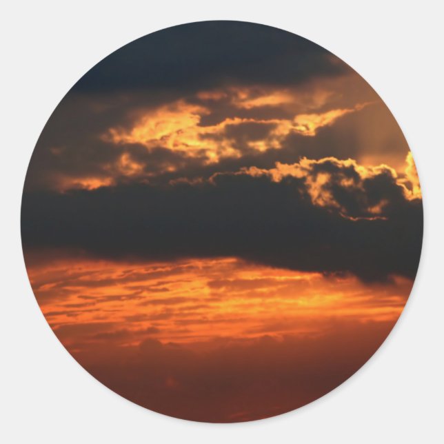 Pegatina Fiery Sunset (Anverso)