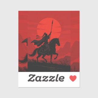 Pegatina 🔥 Fiery Sword Slash – Epic Anime Warrior in Actio