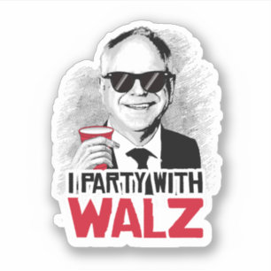 Pegatina Fiesta con Tim Walz