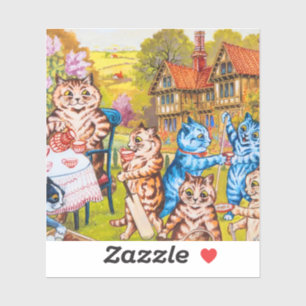 Pegatina Fiesta de Cat Garden