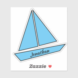 Pegatina Fiesta de cumpleaños de barco de vela