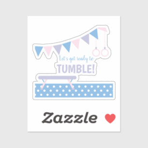 Pegatina Fiesta de cumpleaños de gimnasia