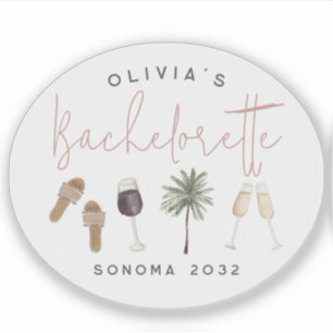 Pegatina Fiesta de Despedida Personalizada en Viñedos