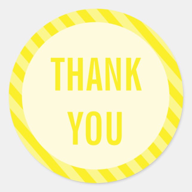 Pegatina Fiesta de franjas amarillas (Anverso)