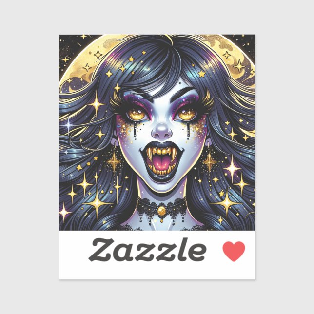 Pegatina Fiesta de Halloween con el estilo de un libro de h (Hoja)