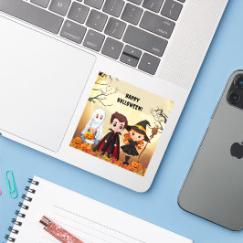 Pegatina Fiesta de Halloween Spooktacular para niños