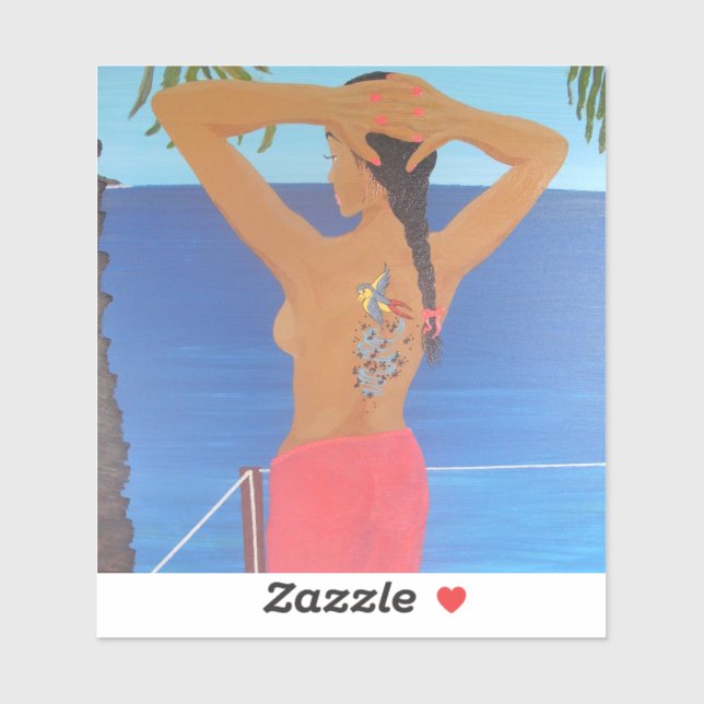 Pegatina Fiesta de luna de miel (Hoja)