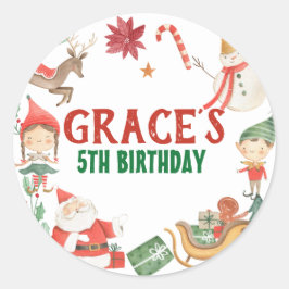 Pegatina Fiesta de Navidades para niños