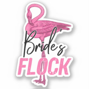 Pegatina Fiesta de novia, fiesta de novias de Flamingo