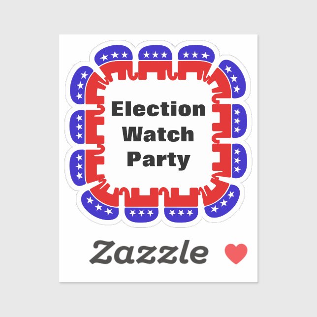 Pegatina Fiesta de Observador Electoral Republicano (Hoja)