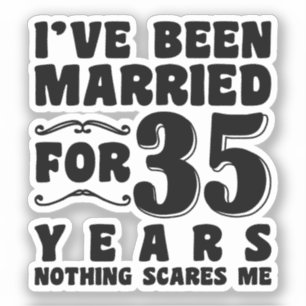 Pegatina Fiesta de Soltera Después de 35 Años de Casada