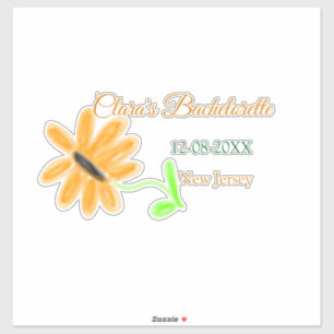 Pegatina Fiesta de soltero añadir nombre fecha lugar giraso