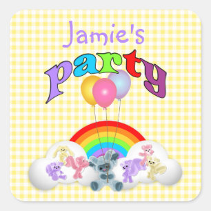 Pegatina Fiesta de Yellow Gingham Plushie