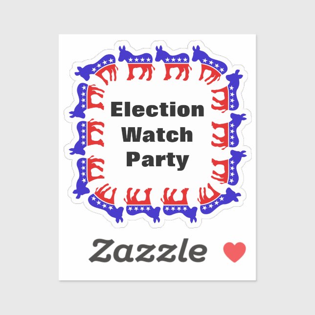 Pegatina Fiesta del Observador Electoral Demócrata (Hoja)