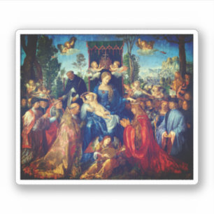 Pegatina Fiesta del Rosario - Albrecht Dürer, 1506