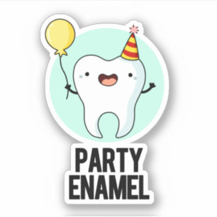 Pegatina Fiesta Enamel Funny Tooth Pun