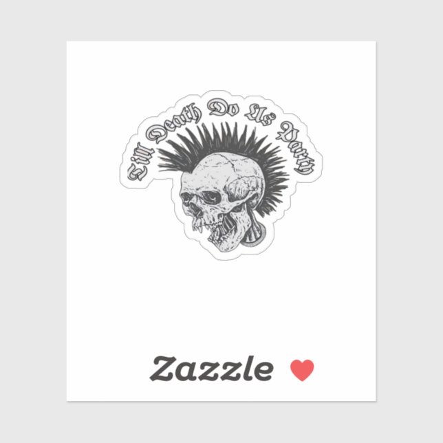 Pegatina Fiesta hasta la muerte nos hace Fiesta Halloween (Hoja)