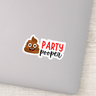Pegatina Fiesta humorístico Pooper