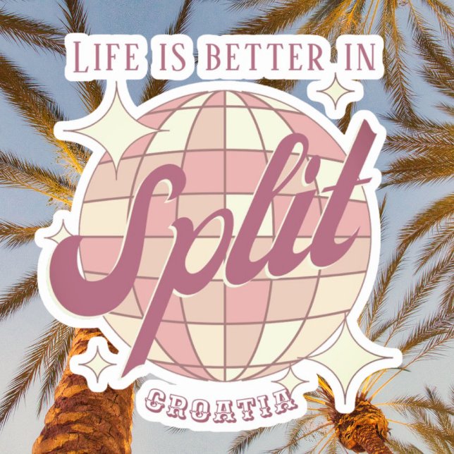 Pegatina Fiesta retro vintage de Split en Croacia (Subido por el creador)