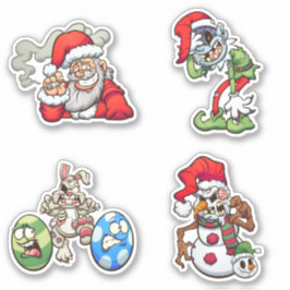 Pegatina Fiestas de Zombies - Navidad y Pascua
