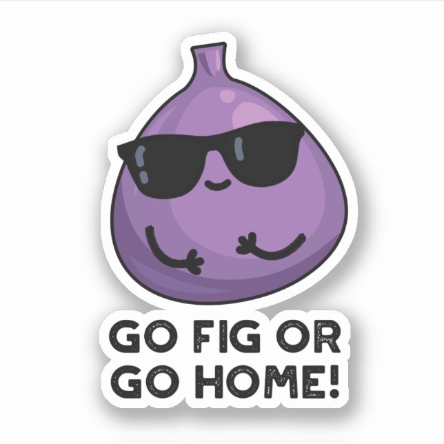 Pegatina Fig O Ir A Casa Pun De Fruta Positivo (Anverso)