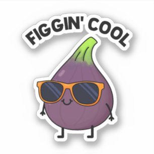 Pegatina Figgin Guay Funny Fig Food Pun
