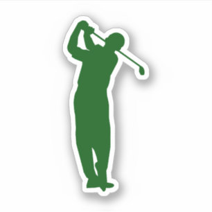 Pegatina Figura de acción del oscilación del golf forma