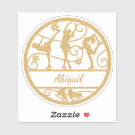 Pegatina Figura Patinar Nombre personalizado Vynil