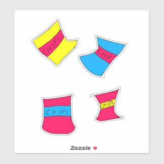 Pegatina Filbert's different varieties of chips stickers 