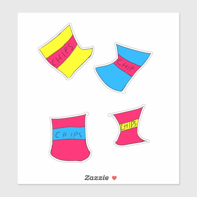 Pegatina Filbert's different varieties of chips stickers  (Hoja)