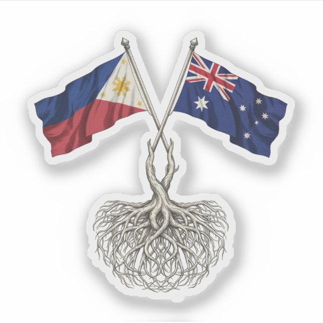 Pegatina Filipino-Australian (Anverso)