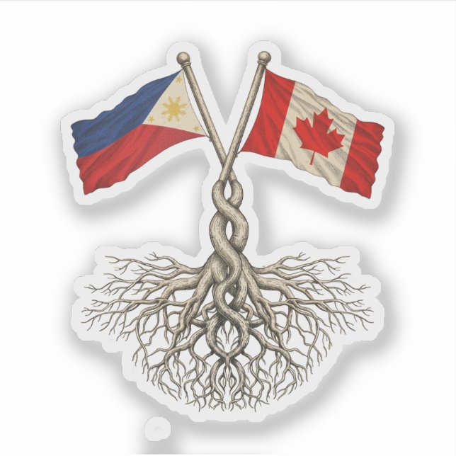 Pegatina Filipino-canadiense (Anverso)