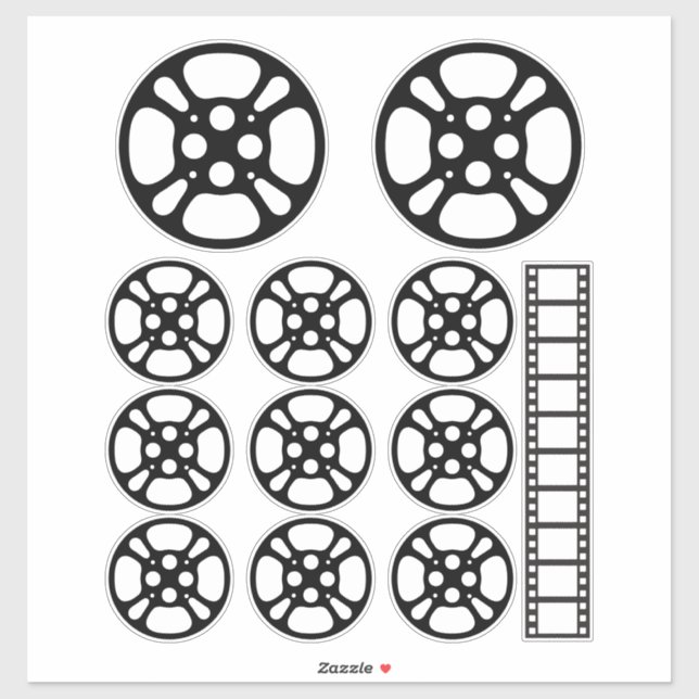 Pegatina Film Reel / Movie Reel Temporary Tattoo (Hoja)