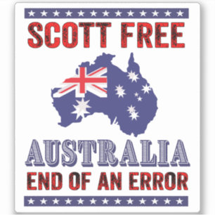 Pegatina Fin de error de Scott Free Australia