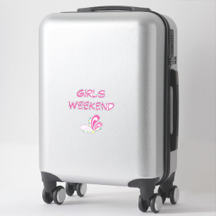 Pegatina Fin de semana de chicas Bright Magenta