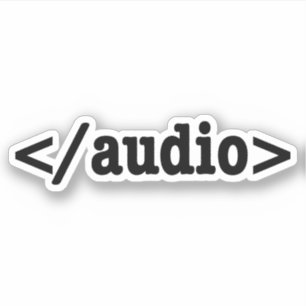 Pegatina Finalizar código HTML5 de audio