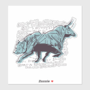 Pegatina Financiación de Análisis de Mercados de Valores