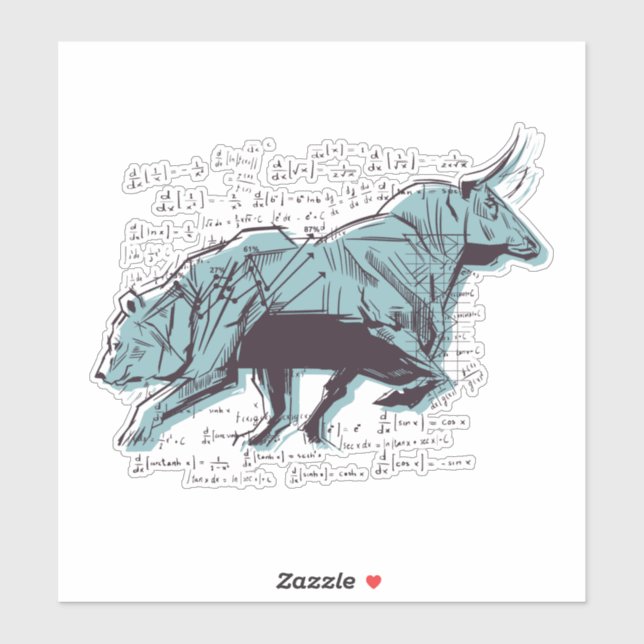 Pegatina Financiación de Análisis de Mercados de Valores (Hoja)