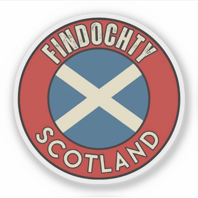 Pegatina Findochty, Escocia (Anverso)