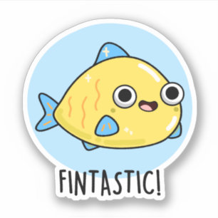 Pegatina Fintastic Funny Fish Pun
